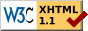 XHTML 1.1 validated